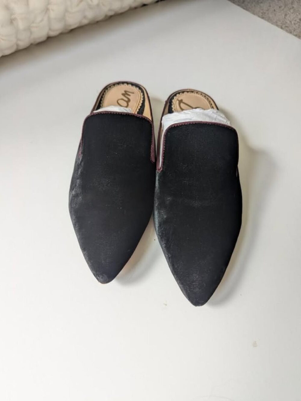 Sam Edelman Black Suede Leather Mules Women's Size 6